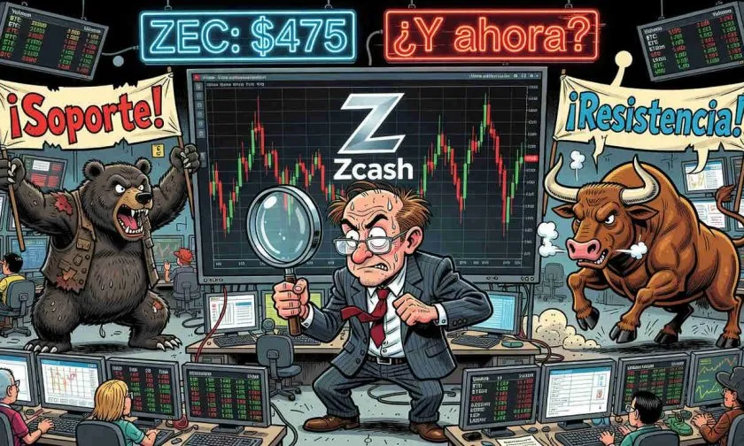 ZEC se mantiene estable en USD $475,56 mientras el volumen cae: ¿se prepara un movimiento?