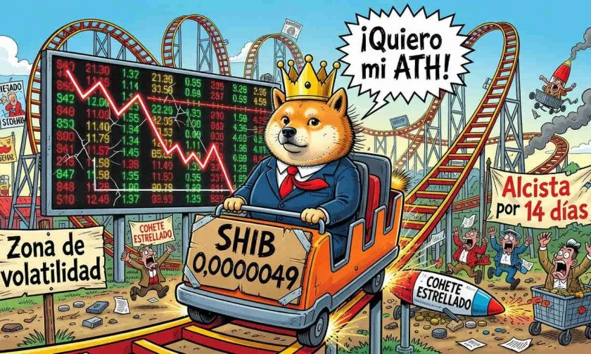 SHIB rebota un 16% en 14 días, pero sigue un 94% por debajo de su máximo histórico