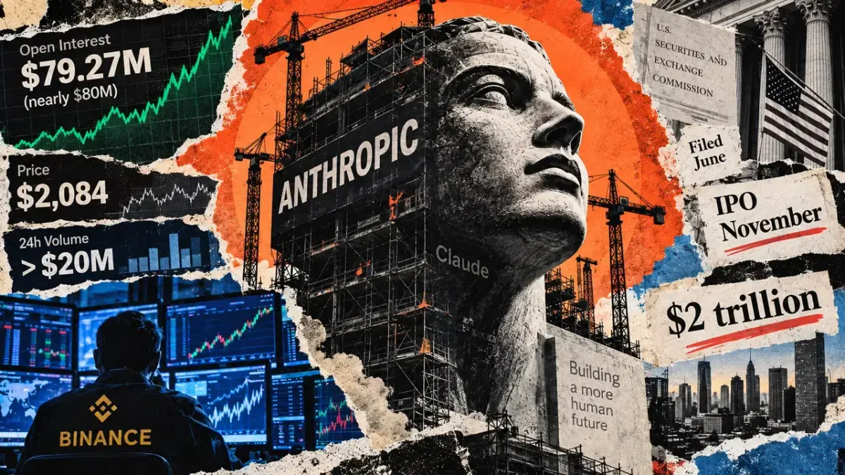 Nearly $80 million in crypto trades emerge ahead of Anthropic's $2 trillion IPO