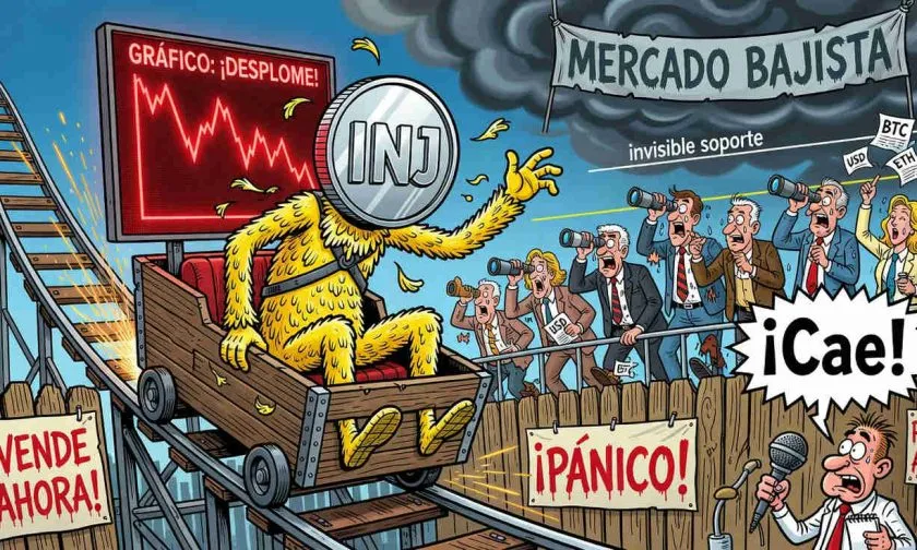 INJ se tambalea: baja liquidez y presión vendedora en $4,92
