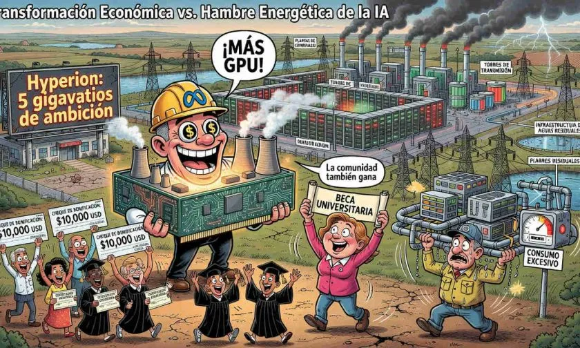 Meta eleva a 5 gigavatios su centro de datos Hyperion en Luisiana