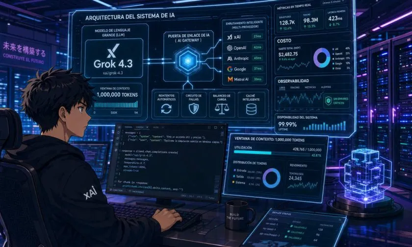 Vercel habilita Grok 4.3 en AI Gateway con contexto de 1 millón de tokens