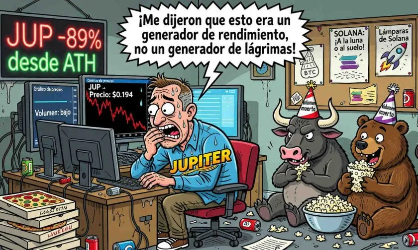 Jupiter ($JUP) se consolida en zona de soporte clave pese a la caída mensual del 17%