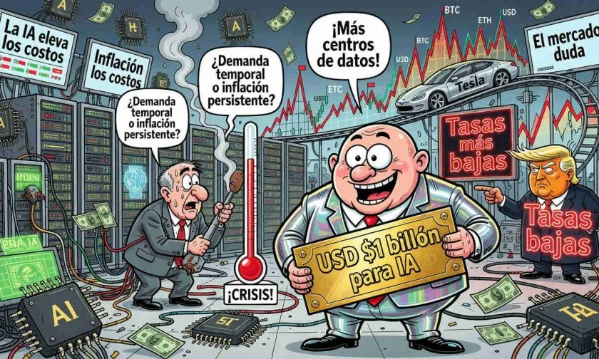 El gasto de USD $1 billón en IA dispara temores de inflación en el Banco Federal