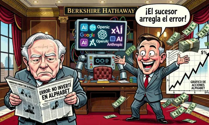 Buffett admite error al no invertir en Alphabet, Abel corrige rumbo en Berkshire