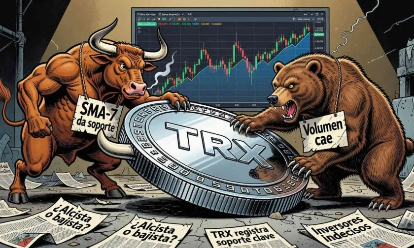 TRON (TRX) se consolida en USD $0,335 con sesgo alcista moderado
