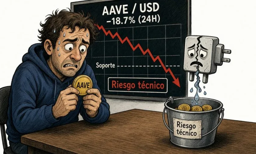 AAVE corrige 1,76% pero mantiene tendencia alcista con 32,86% en 30 días