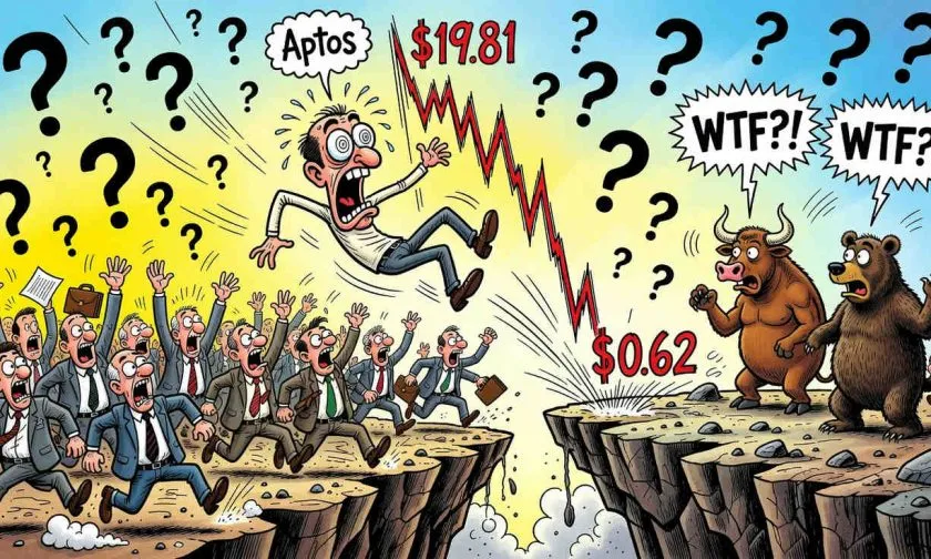 Aptos (APT) se derrumba a USD $0,62 tras perder el 14,80% en un solo día