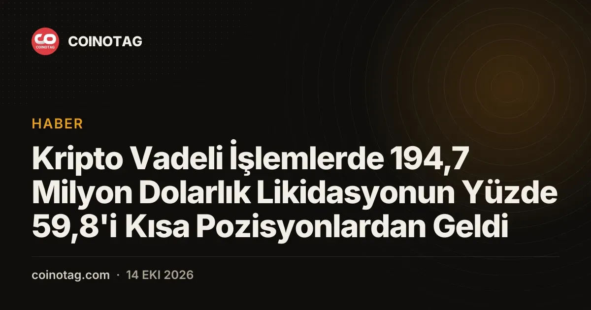 Kripto vadeli işlemlerde 194,7 milyon dolarlık tasfiye dalgasi kısa pozisyonları vurdu