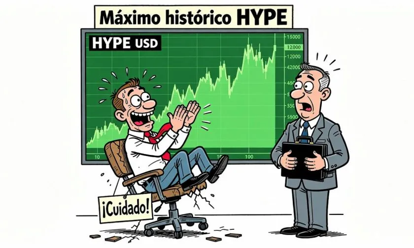HYPE alcanza máximo histórico de USD $89,53 gracias a acumulación institucional y quema de tokens