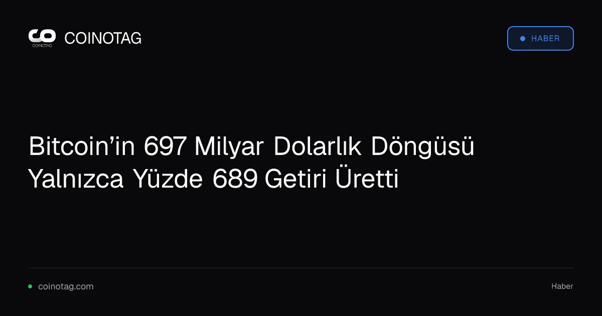 Bitcoin’in 697 Milyar Dolarlık Döngüsü Yalnızca Yüzde 689 Getiri Üretti