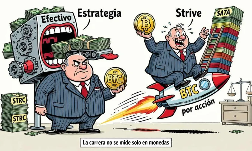 Strive eleva exposición a Bitcoin en 14,1% mientras Strategy compra 950 BTC