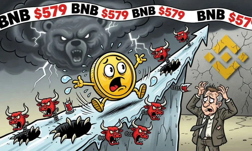 BNB intenta un rebote frágil: ¿el soporte en $572 abrirá camino al alza o se desvanecerá?