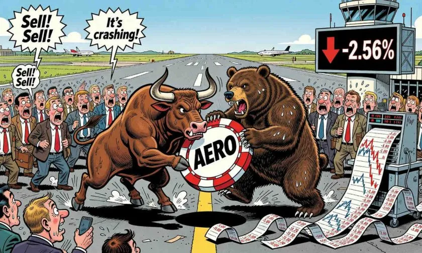 Aerodrome Finance (AERO) tropieza un 2.56% mientras sus medias móviles se cruzan