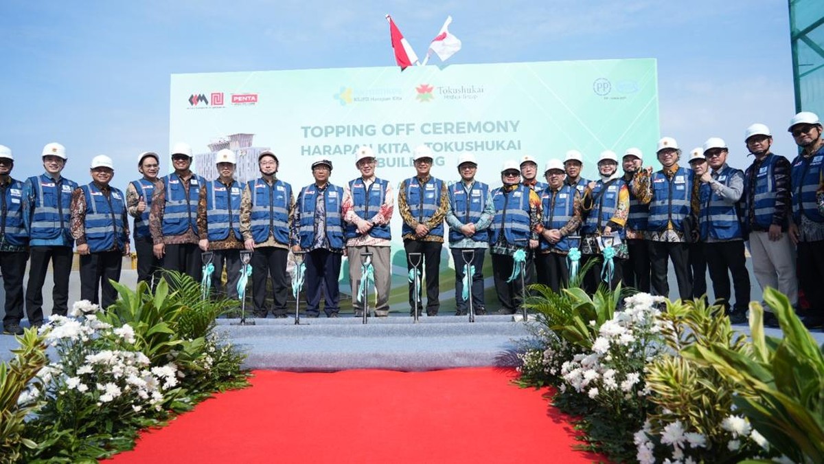 WIKA Topping Off Pembangunan RSJPD Harapan Kita-Tokushukai