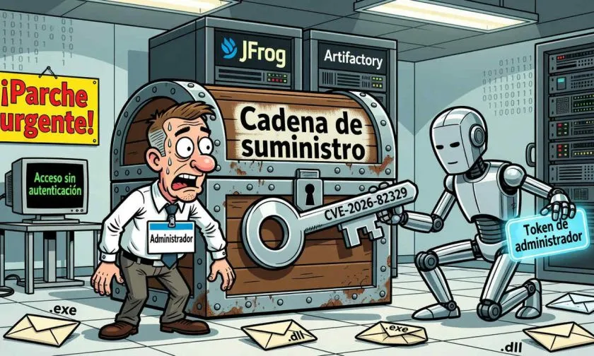 Vulnerabilidad crítica en Artifactory permite creación de tokens de administrador