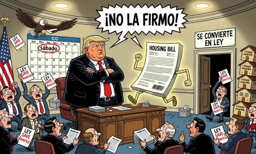 Trump dice que no firmará ley de vivienda y deja que entre en vigor automáticamente