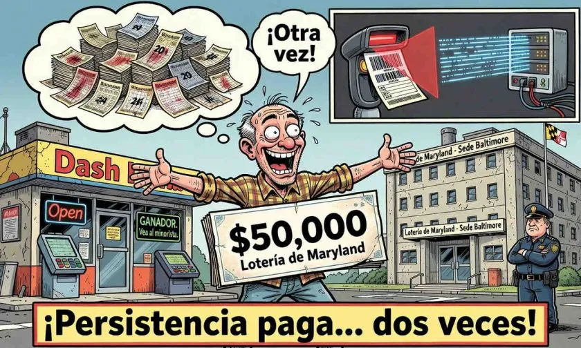 Hombre de Maryland gana dos veces $50,000 en lotería en un año