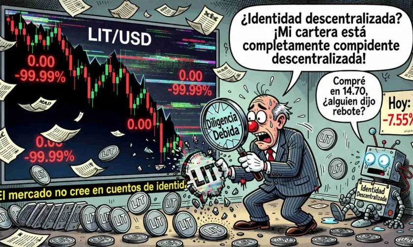 Litentry (LIT) se desploma un 7,55% mientras el mercado cuestiona la utilidad de su identidad descentralizada