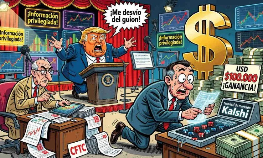 Operador del teleprompter del presidente Trump habría ganado USD $100.000 apostando en Kalshi