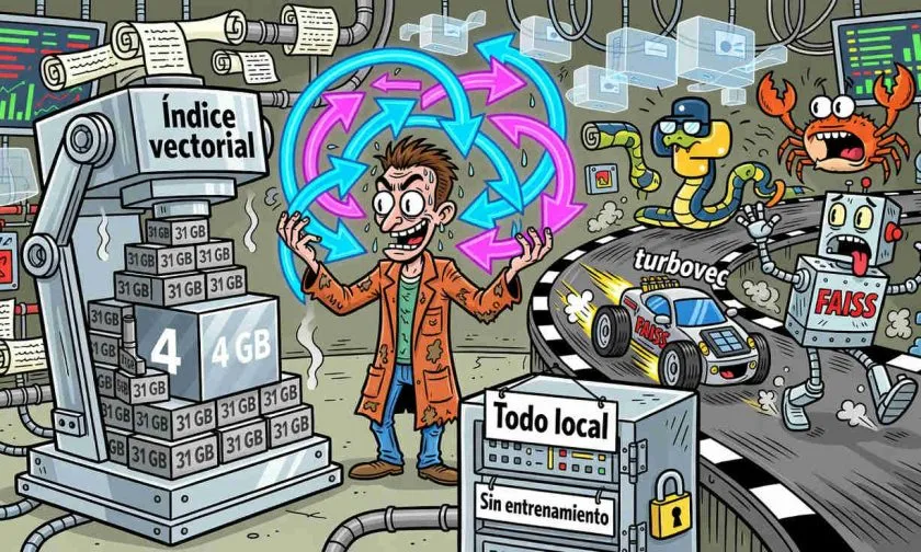Turbovec promete búsquedas vectoriales más rápidas que FAISS con 16x menos memoria