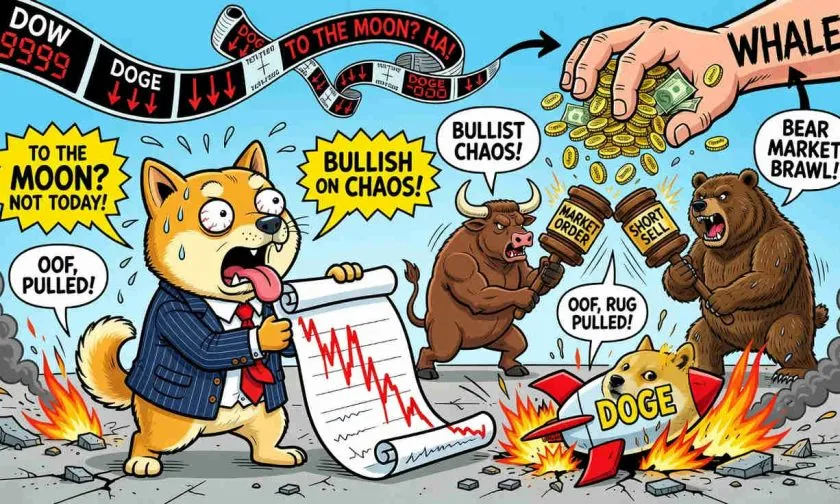Dogecoin se desploma un en un año mientras la presión bajista se intensifica