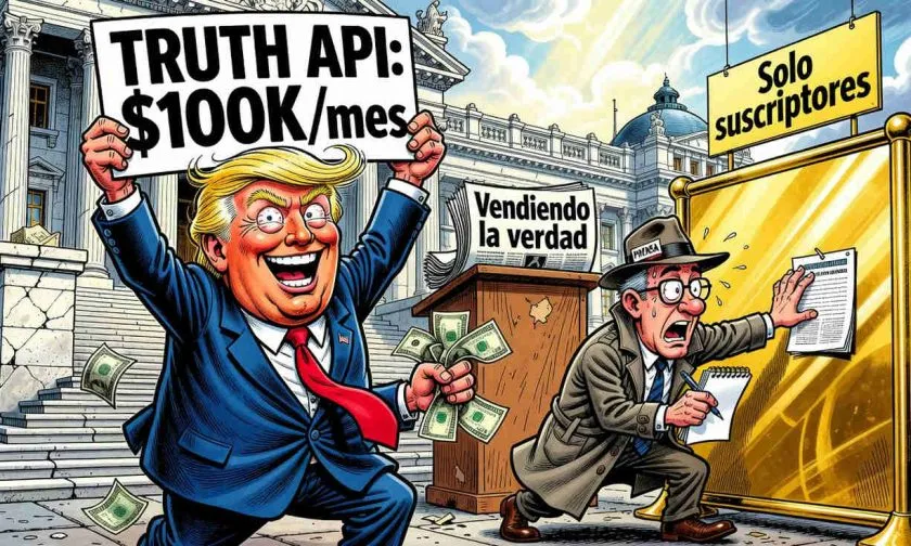 Trump es demandado por vender acceso anticipado a sus publicaciones en Truth Social