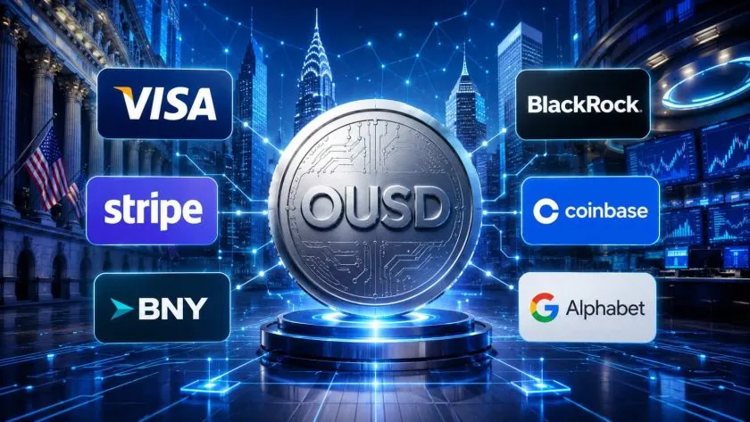 Visa, Stripe, BlackRock, Coinbase y más de 100 firmas impulsan nueva stablecoin OUSD