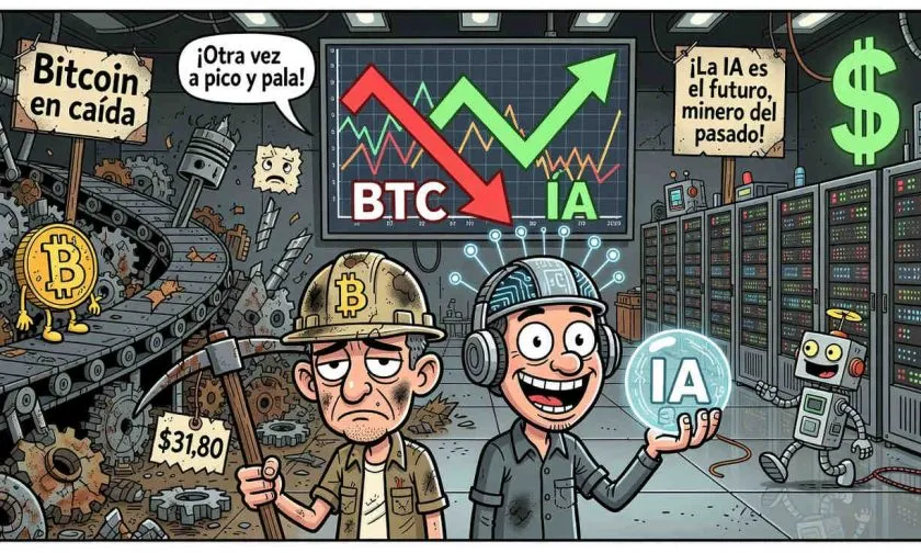 Mineros de bitcoin que adoptaron IA duplican valor frente a los tradicionales