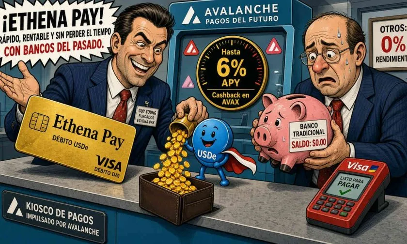 Ethena Pay llega con hasta 6% de rendimiento y cashback en AVAX