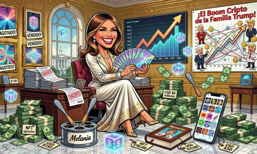 Melania Trump disparó 28 veces sus ingresos por NFT y sumó casi USD $17 millones en 2025