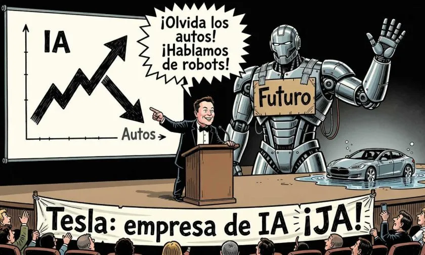 Elon Musk destina casi el 50% de sus llamadas a IA y robots por encima de autos