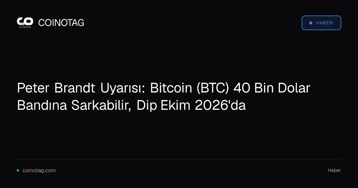 Peter Brandt Uyarısı: Bitcoin (BTC) 40 Bin Dolar Bandına Sarkabilir, Dip Ekim 2026'da
