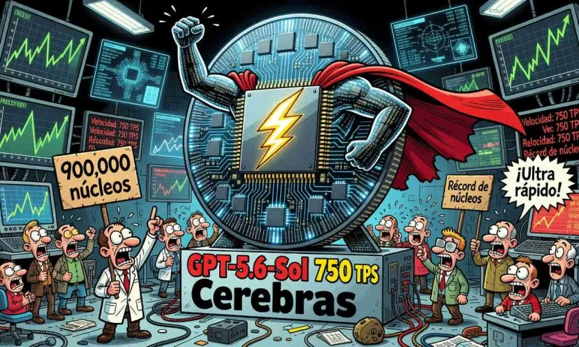 GPT-5.6-Sol alcanza 750 TPS con un chip de 900.000 núcleos de Cerebras