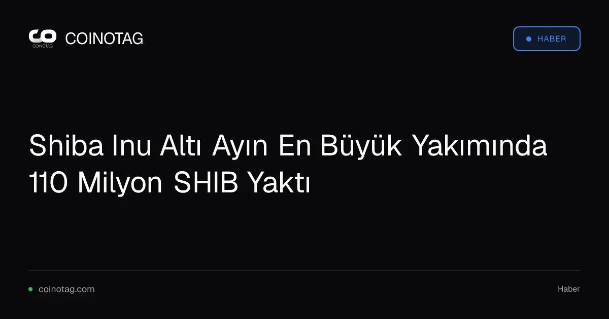Shiba Inu Altı Ayın En Büyük Yakımında 110 Milyon SHIB Yaktı