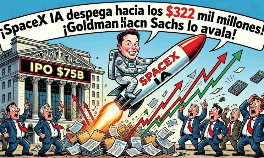 Goldman Sachs prevé que SpaceX genere USD $322.000 millones por IA en 2030