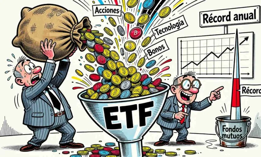ETF en EE.UU. alcanzan récord de entradas anuales y se acercan a USD $2,3 billones