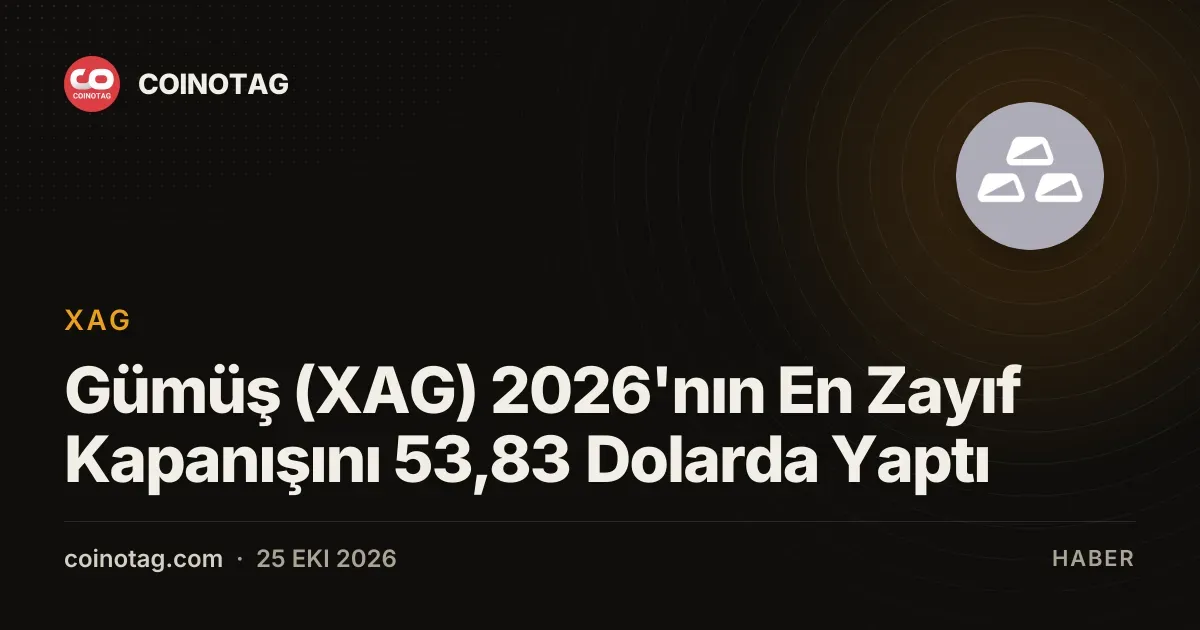 Gümüş fiyatı 53,83 dolara gerileyerek 2026 yılının en düşük seviyesini gördü