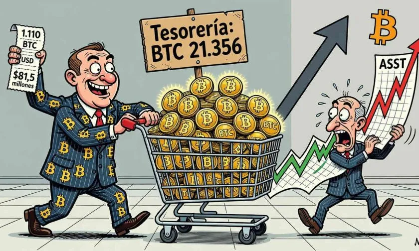 Strive incrementa sus reservas a 21.356 BTC tras compra de 1.110 bitcoins
