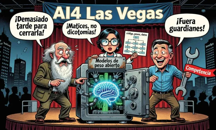 Debate en Ai4 sobre apertura y seguridad en IA con Hinton, Li y Ng