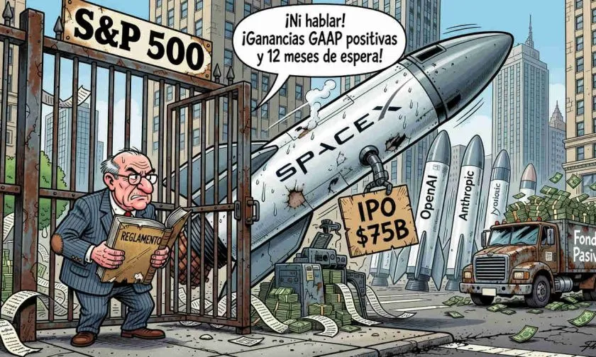 S&P rechaza la entrada rápida de SpaceX y otras gigantes de IA al índice S&P 500