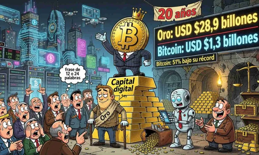 Bitcoin podría superar al oro en 20 años, sugiere análisis