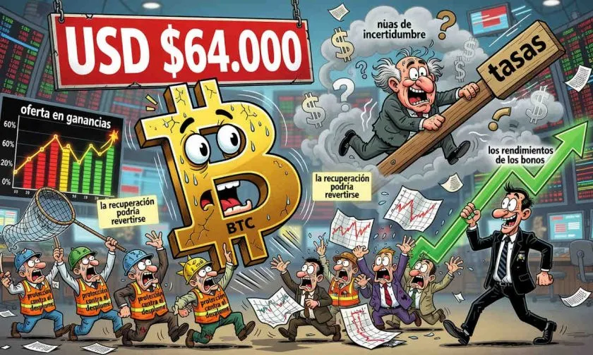 Bitcoin cae por debajo de USD $64.000 y revive el debate sobre una posible protección contra el desplome