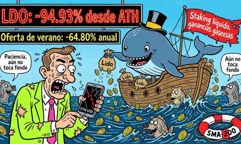 LDO cae otro 5%: el token de Lido lucha por sostener el rebote de 30 días (29 de julio de 2026)