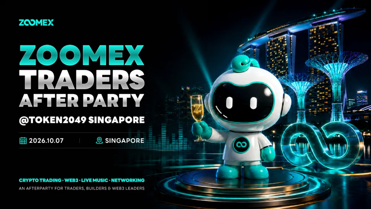 Zoomex realizará Traders After Party durante a TOKEN2049 Singapura, conectando traders e a comunidade Web3