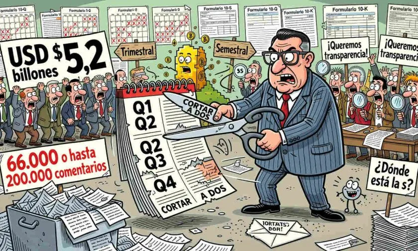 SEC enfrenta oposición de casi 99% a su plan para eliminar los informes trimestrales