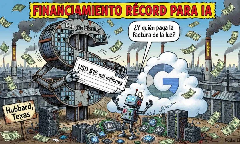 Morgan Stanley lidera préstamo de USD $15 mil millones para IA de Anthropic en Texas