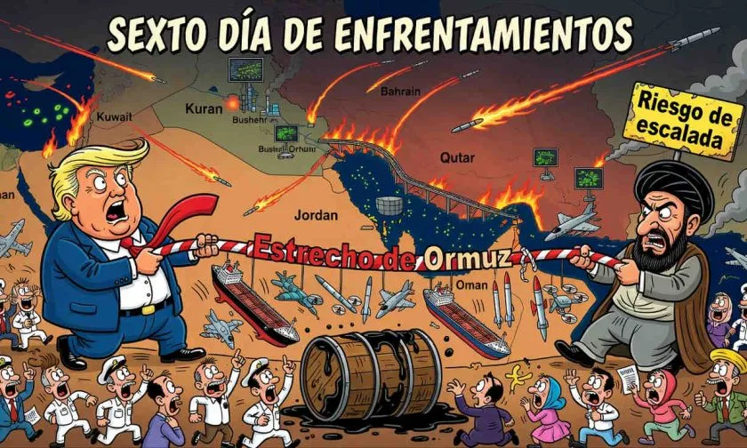 Enfrentamiento entre EE. UU. e Irán llega a su sexto día y el temor de escalada golpea Ormuz