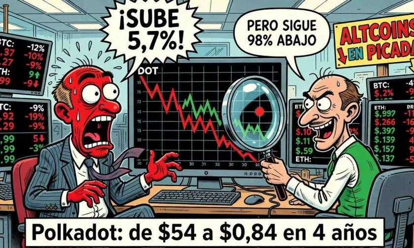Polkadot (DOT) sube 5,7% en 24 horas, pero sigue en tendencia bajista