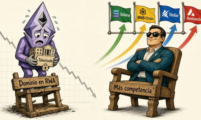 Ethereum pierde terreno en RWA mientras otras redes avanzan
